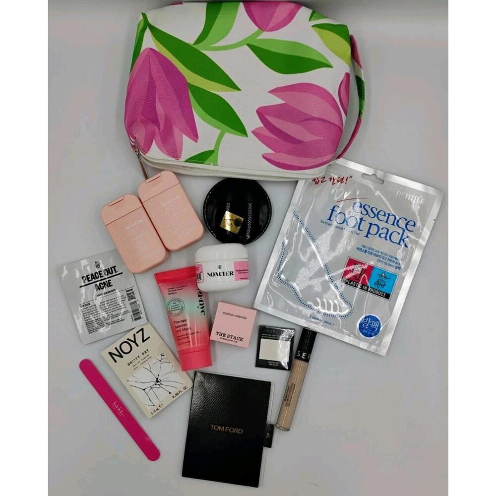 13 Pc Cosmetic Makeup Gift Set Stocking Stuffer Name Brand, Mix Sample Travel